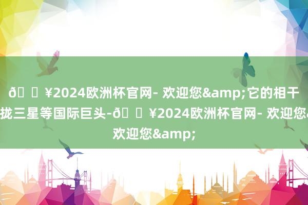 🔥2024欧洲杯官网- 欢迎您&它的相干名次靠拢三星等国际巨头-🔥2024欧洲杯官网- 欢迎您&