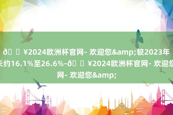 🔥2024欧洲杯官网- 欢迎您&较2023年同时增长约16.1%至26.6%-🔥2024欧洲杯官网- 欢迎您&